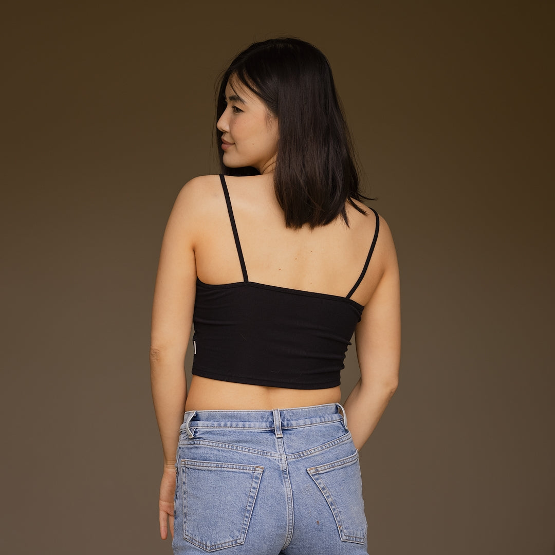 Stay warm in winter with a thermal ribbed cropped cami 